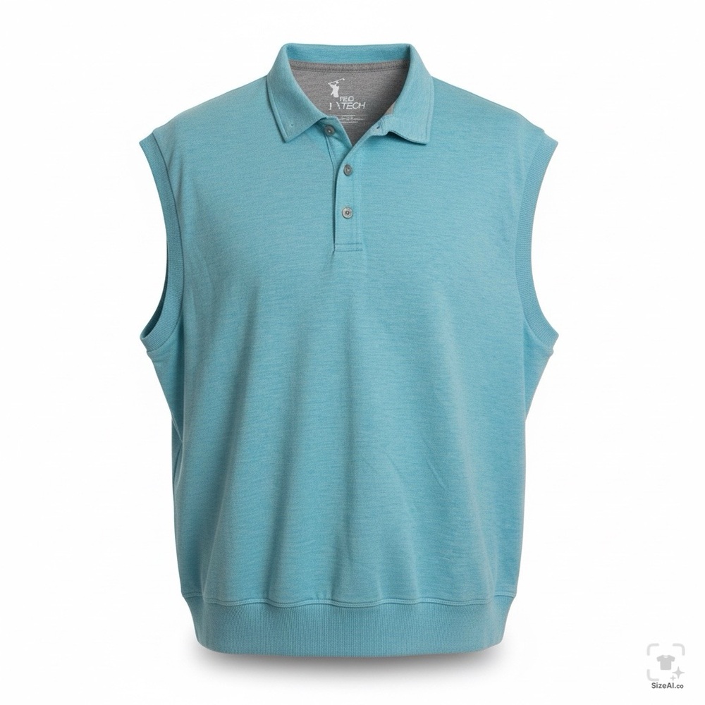 F&G TECH Men's Blue Sleeveless Golf Vest XL Stretch Polyester Blend
